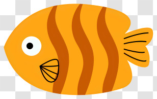 Small Orange Fish - Cartoon Orange Fish Illustration Transparent PNG