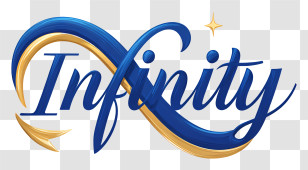 Infinity Logo - Blue And Gold Infinity Symbol Transparent PNG