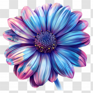 Transvaal Daisy - Vivid Purple Flower With Blue Highlights Transparent PNG