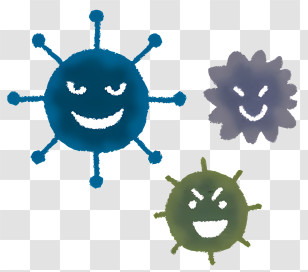 Life - Cute Virus Cartoon Illustration For Awareness Transparent PNG