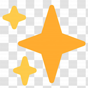 Sparkles Emoji - Yellow Sparkles Icon Transparent PNG