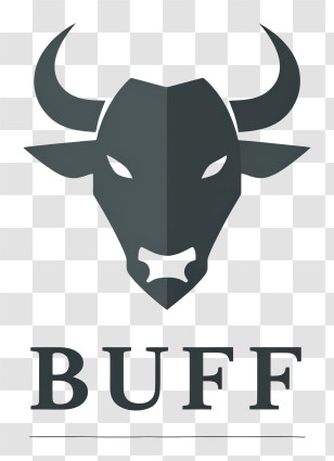 Buff Logo - Black Bull Head Logo Transparent PNG