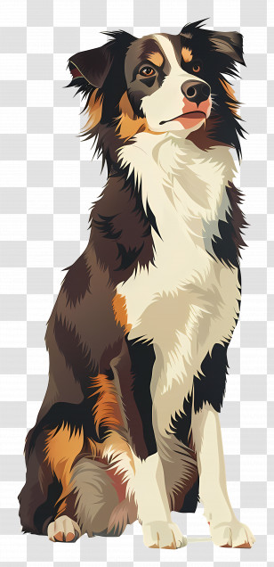 Dog - Illustration Of A Sitting Dog Transparent PNG