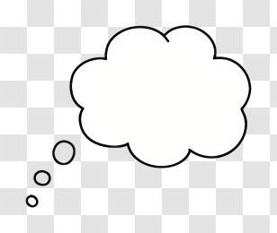 Thought Cloud - Simple Thought Bubble Outline Transparent PNG