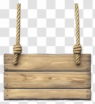 Hanging Wooden Sign - Wooden Sign With Rope Transparent PNG