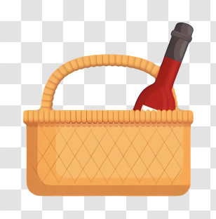 Food - Picnic Basket With Wine Transparent PNG