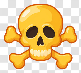 Skull And Crossbones Emoji - Skull And Crossbones Symbol Transparent PNG