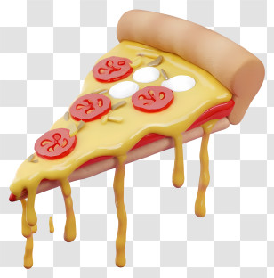 Slice Of Pizza - Melted Cheese Pizza Slice With Tomato Toppings Transparent PNG