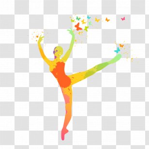 Ballet Dancer Silhouette Euclidean Vector - Frame - Hand Drawn Transparent PNG