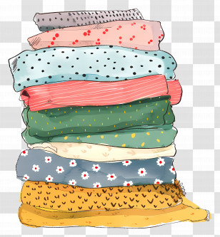 Colorful Stack Of Folded Clothes - Colorful Stack Of Folded Clothes Illustration Transparent PNG