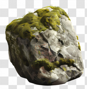 Moss Stone - Moss-covered Rock Transparent PNG