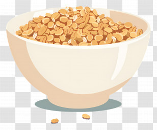 Granola - Bowl Of Oats Illustration Transparent PNG