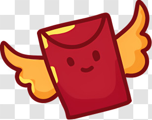 Icon - Cute Flying Envelope With Wings Transparent PNG
