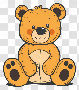 Teddy Bear - Cute Teddy Bear Illustration For Kids Transparent PNG