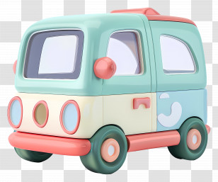 Cartoon - Colorful Toy Car Transparent PNG