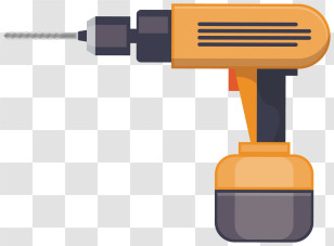Power Drill - Yellow Cordless Drill Illustration Transparent PNG