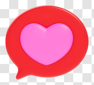 Conversation Hearts - Red Heart Inside A Conversation Bubble Transparent PNG