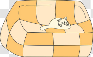 Cat - Adorable Cat Relaxing On A Sofa Transparent PNG