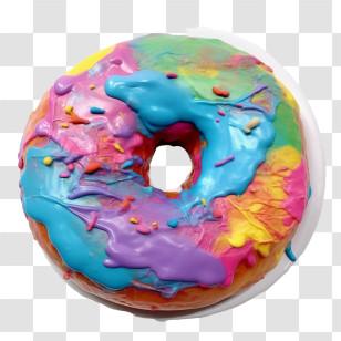Donut
 - Colorful Glazed Donut Dessert Transparent PNG