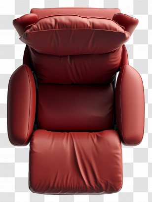 Top View Furniture - Red Recliner Chair Furniture Transparent PNG