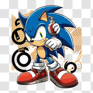 Hand Drawn Sonic
 - Sonic The Hedgehog Character Transparent PNG