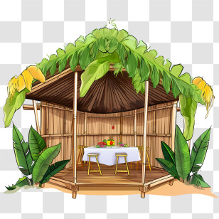 Sukkot - Bamboo Tropical Hut Illustration Transparent PNG