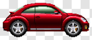 Pixel Car - Red Car In Pixel Art Style Transparent PNG