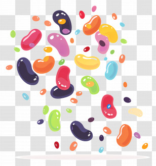 Jelly Beans - Colorful Jelly Beans Scattering Illustration Transparent PNG