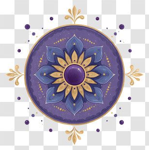 Magic Circle Purple - Purple Mandala Design Transparent PNG