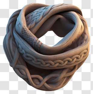 Wool Scarf Knit - Cozy Knitted Scarf Loop Transparent PNG
