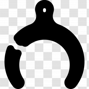 Wishbone - Black Abstract Silhouette Design Transparent PNG