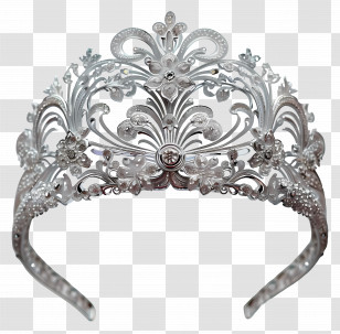 Tiara - Elegant Silver Tiara Transparent PNG