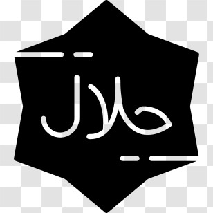 Halal Logo - Black Halal Certification Symbol Transparent PNG