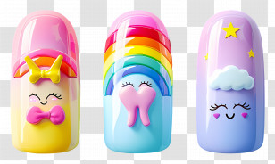 Nail Polish - Colorful Cute Nail Art Transparent PNG