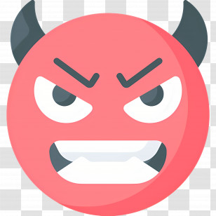 Emoji Devil - Angry Devil Face Emoji Transparent PNG