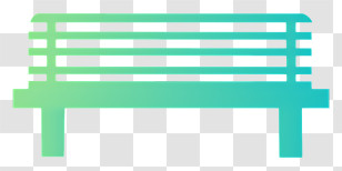 Wooden Bench - Gradient-Colored Park Bench Illustration Transparent PNG