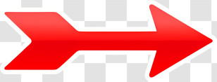 Red Arrow - Bright Red Arrow Symbol Transparent PNG