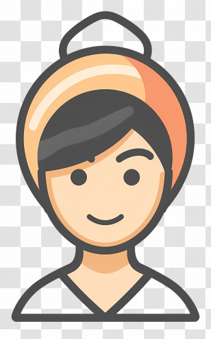 Girl Logo - Cartoon Avatar Icon For Profile Transparent PNG