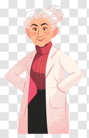 Older Woman Scientist - Elderly Scientist Woman In Lab Coat Transparent PNG