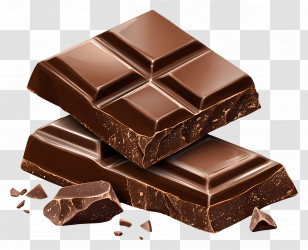 Piece Of Chocolate - Delicious Chocolate Bar With Small Pieces Transparent PNG