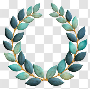 Laurel Branches Stone - Blue Laurel Wreath Symbol Transparent PNG