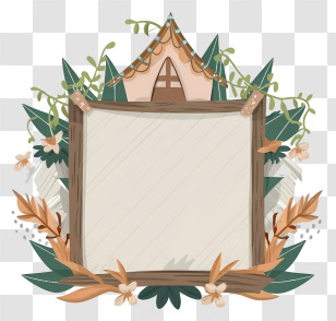 Cartoon - Small Cute Doodle House With Frame Transparent PNG