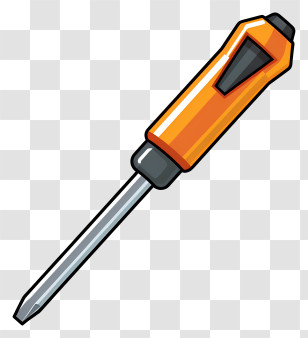 Tool - Orange Screwdriver For DIY Projects Transparent PNG