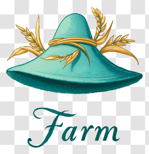 Farm Logo - Farm Hat With Wheat Illustration Transparent PNG