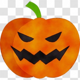 Halloween Food Background - Watercolor - Vegetable Cucurbita Transparent PNG