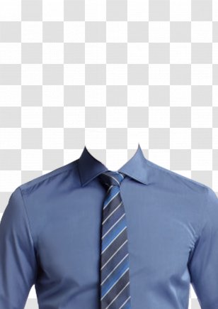 T-shirt Dress Shirt Suit Necktie - Electric Blue Transparent PNG