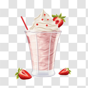 Strawberry Milkshake - Delicious Strawberry Milkshake Transparent PNG