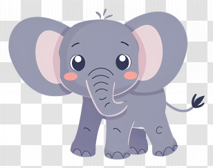Cute Elephant - Cute Elephant Cartoon Drawing Transparent PNG