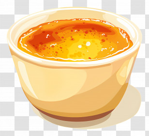 Creme Brulee - Bowl Of Caramel Custard Dessert Transparent PNG