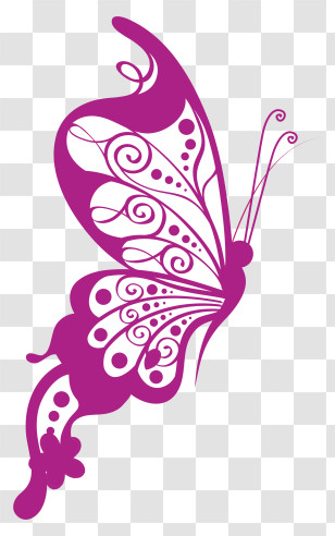 Mariposas - Elegant Purple Butterfly Design Transparent PNG